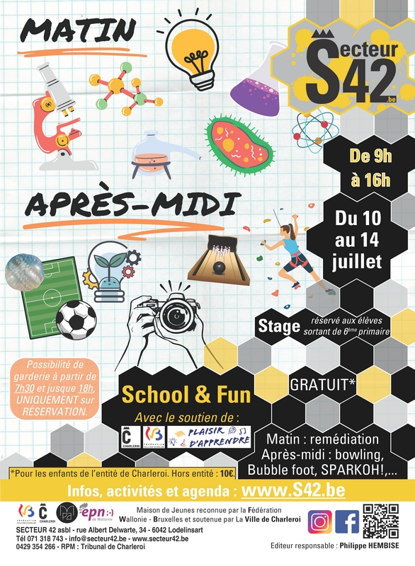 10-07-23 – STAGE « SCHOOL & FUN » 10-07-23 – STAGE « SCHOOL & FUN »