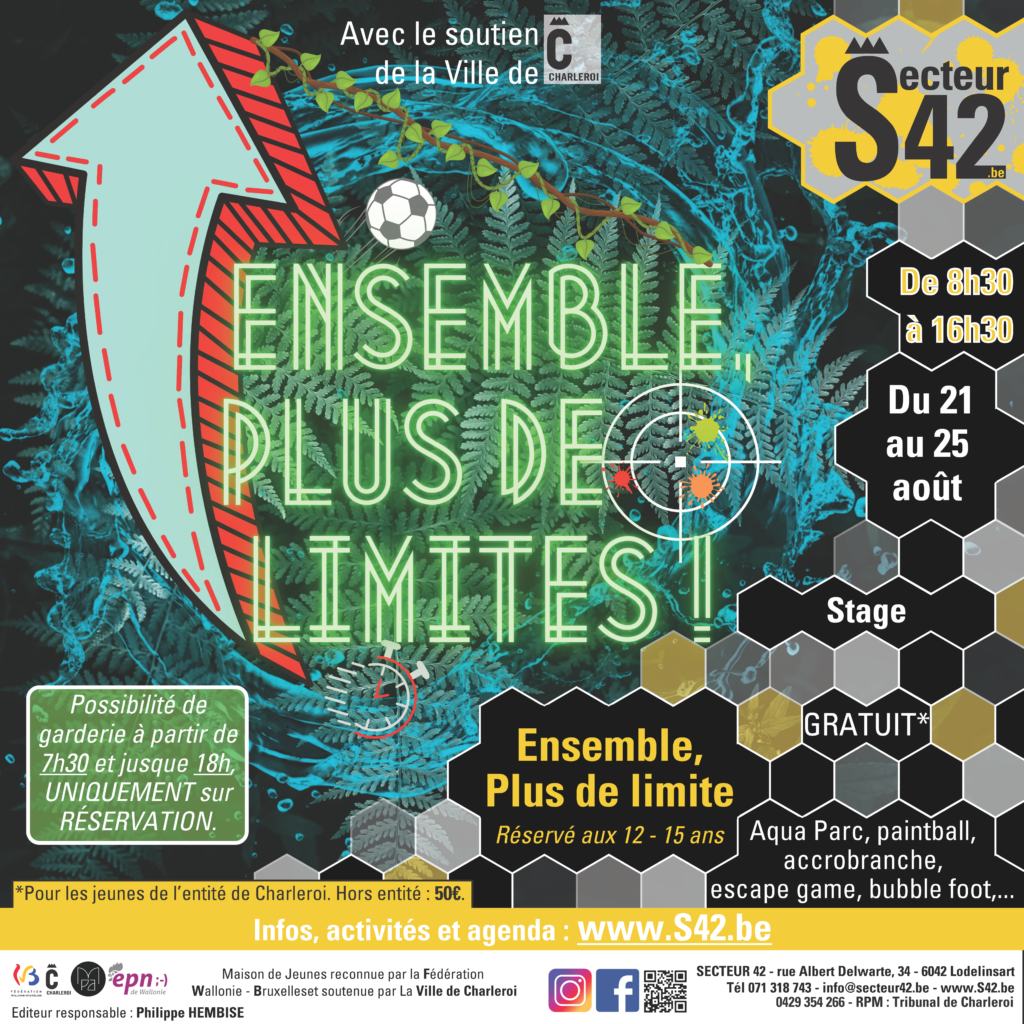 21-08-23 – STAGE « ENSEMBLE, PLUS DE LIMITES ! » 21-08-23 – STAGE « ENSEMBLE, PLUS DE LIMITES ! »