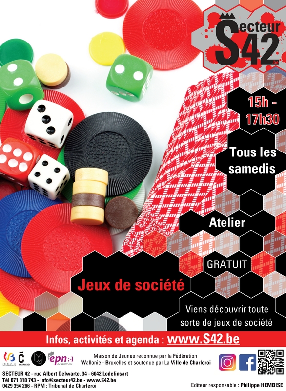 ATELIER « JEUX DE SOCIÉTÉ »